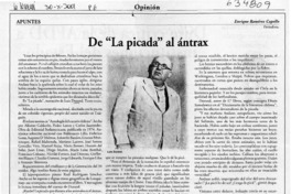 De "La picada" al ántrax  [artículo] Enrique Ramírez Capello