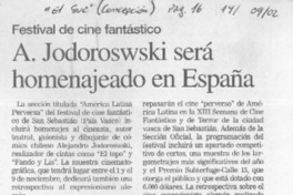 A. Jodorowsky será homenajeado en España  [artículo]