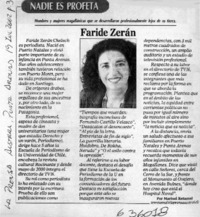 Faride Zerán  [artículo] Marisol Retamal