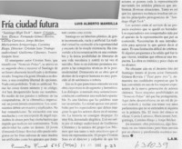 Fría ciudad futura  [artículo] Luis Alberto Mansilla