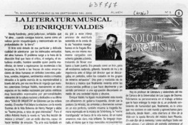 La literatura musical de Enrique Valdés  [artículo] Mario Miranda Soussi