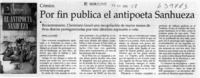 Por fin publica el Antipoeta Sanhueza  [artículo] Daniel Villalobos