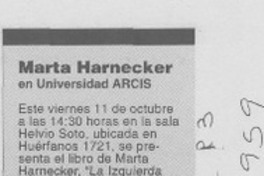 Marta Harnecker en Universidad Arcis