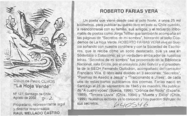 Roberto Farías Vera  [artículo]