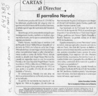 El parralino Neruda  [artículo] Jaime González Colville