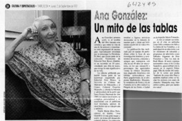 Ana González, un mito de las tablas  [artículo]