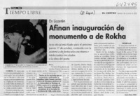 Afinan inauguración de monumento a de Rokha  [artículo] María Elena Millar