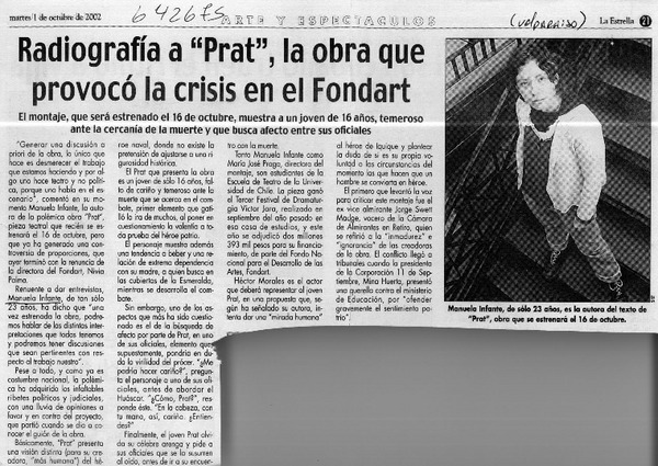 Radiografía a "Prat", la obra que provocó la crisis en el Fondart  [artículo]