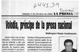 Volodia, príncipe de la prosa nacional  [artículo] Wellington Rojas Valdebenito