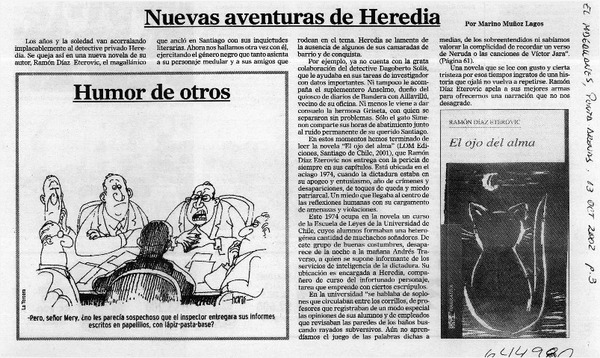 Nuevas aventuras de Heredia  [artículo] Marino Muñoz Lagos