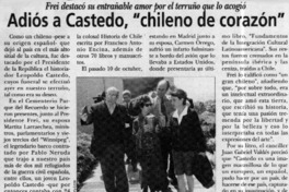 Adiós a Castedo, "chileno de corazon"  [artículo]