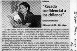 "Recado confidencial a los chilenos"  [artículo]