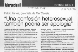 "Una confesión heterosexual también podría ser apología"  [artículo] Matías del Río C.