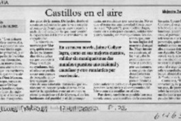 Castillos en el aire  [artículo] Alejandro Zambra