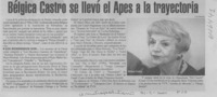 Bélgica Castro se llevó el Apes a la trayectoria  [artículo]