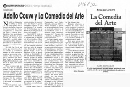 Adolfo Couve y La comedia del arte  [artículo] Jaime Retamales