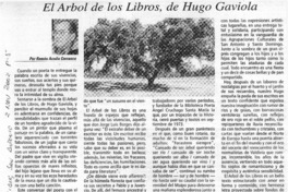 El Árbol de los libros, de Hugo Gaviola  <artículo> Ramón Acuña Carrasco