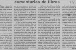 Nunca fui a Tijuana y otros relatos  [artículo] Antonio Rojas Gómez