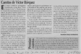 Cuentos Víctor Bórquez  [artículo] Ramón Díaz Eterovic