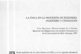 La ética en la profesión de ingeniero, ingeniería y ciudadanía  [artículo] Jorge Vergara Estévez