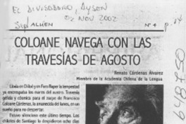 Coloane navega con las travesías de agosto  [artículo] Renato Cárdenas A.