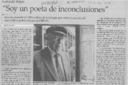 "Soy un poeta de inconclusiones"  [artículo] Andrés Aguirre