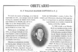 R. P. Walter Hanish Espíndola S. J.  [artículo] Sergio Martínez Baeza