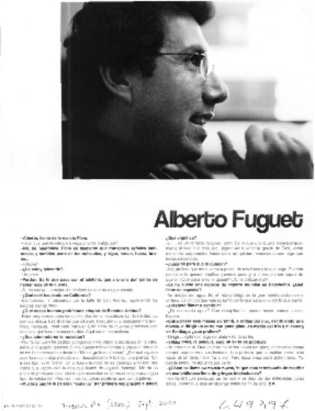Alberto Fuguet  [artículo] C. M.