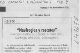 "Naufragios y rescates"  [artículo] Susana Bravo