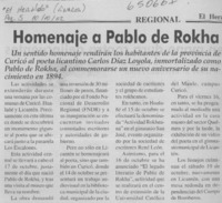Homenaje a Pablo de Rokha  [artículo]