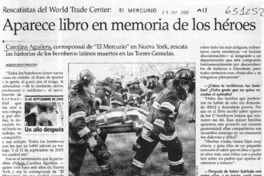 Aparece libro en memoria de los héroes  [artículo] Alberto Rojas Moscoso