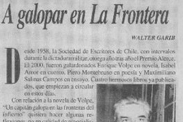 A galopar en La Frontera  [artículo] Walter Garib