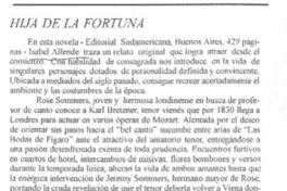 Hija de la fortuna  [artículo] René Acuña Vega