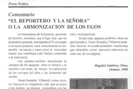 "El reportero y la señora" o la armonización de los egos  [artículo] Magdiel Gutiérrez Pérez