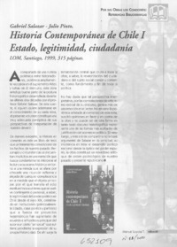 Historia contemporánea de Chile I  [artículo] Manuel Loyola T.
