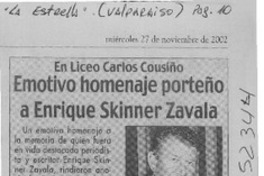 Emotivo homenaje porteño a Enrique Skinner Zavala  [artículo]