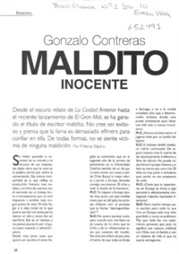 Gonzalo Contreras maldito inocente  [artículo] Mónica Stipicic