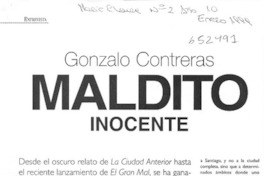 Gonzalo Contreras maldito inocente  [artículo] Mónica Stipicic