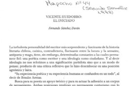 Vicente Huidobro, "el iniciado"