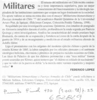Militares  [artículo] Federico López