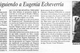 Persiguiendo a Eugenia Echeverría  [artículo] Mauricio Redolés