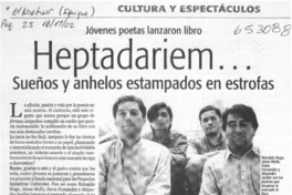 Heptadariem, sueños y anhelos estampados en estrofas  [artículo] Jorge Pino
