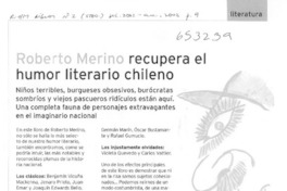 Roberto Merino recupera el humor literario chileno  [artículo]
