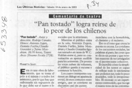 "Pan tostado" logra reírse de lo peor de los chilenos  [artículo] Marietta Santí