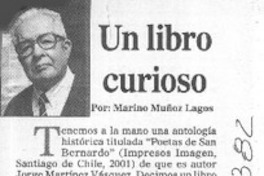 Un libro curioso  [artículo] Marino Muñoz Lagos