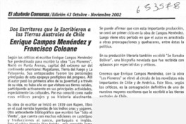 Enrique Campos Menéndez y Francisco Coloane  [artículo]