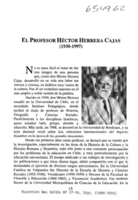 El profesor Héctor Herrera Cajas  [artículo] Miguel Castillo Didier