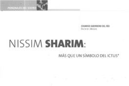 Nissim Sharim, más que un símbolo del Ictus  [artículo] Eduardo Guerrero del Río
