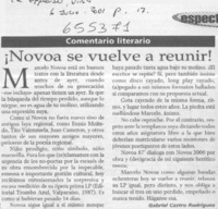 ¡Novoa se vuelve a reunir!  [artículo] Gabriel Castro Rodríguez