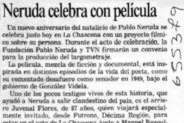 Neruda celebra con película  [artículo]